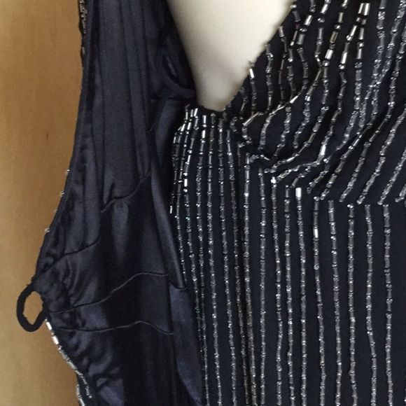 Parker Theron Beaded Racerback Wrap Formal Dres - Picture 7 of 7